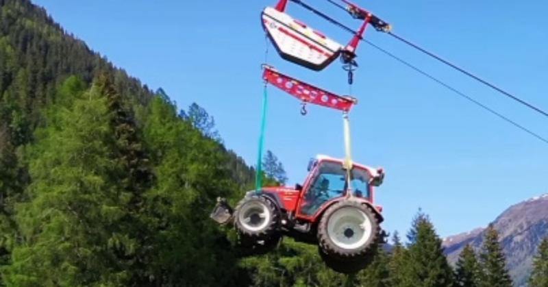 Magasban száguldó traktor – lélegzetelállító felvétel a Dolomitok csodáiból +VIDEÓ